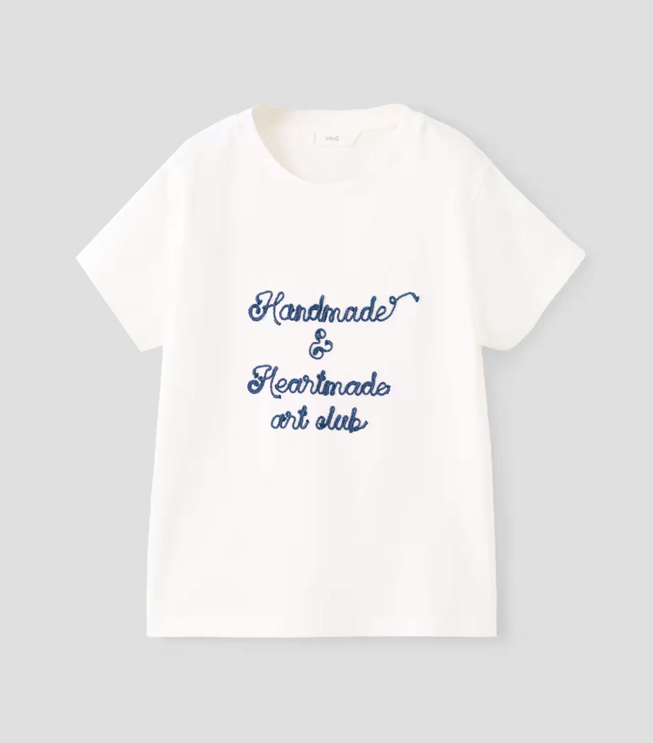 Playera cuello redondo manga corta con microdiseños Niña